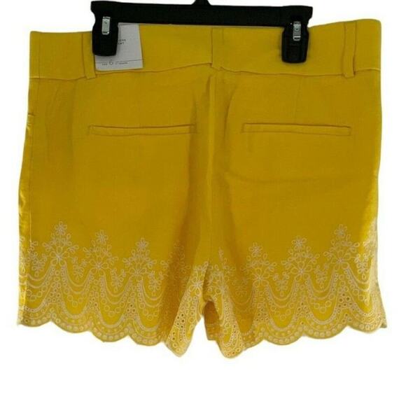 Ann Taylor Loft Shorts Women's Size 6 Linen Embroidered Eyelet Scallop Hem - Picture 6 of 12